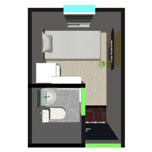 Dapur atau dapur kecil di Hostel Tommy Renewal 2025