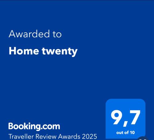 Certifikát, hodnocení, plakát nebo jiný dokument vystavený v ubytování Home twenty