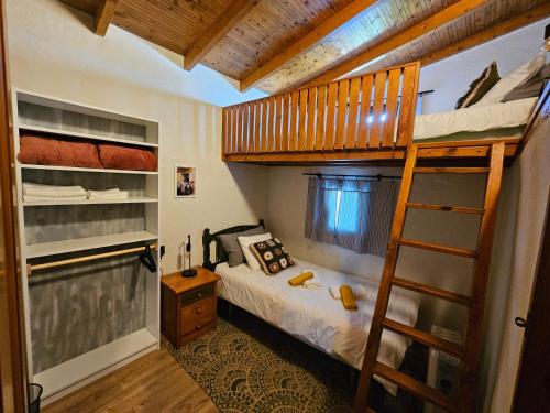 a bedroom with two bunk beds and a ladder at Casa Roque in Garachico