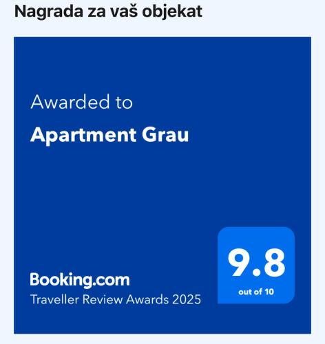 a screenshot of the napaa zz ok object activated to appointment gram at Apartment Grau in Žarkovo