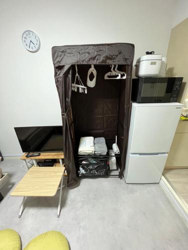 Dapur atau dapur kecil di ホステルルエ