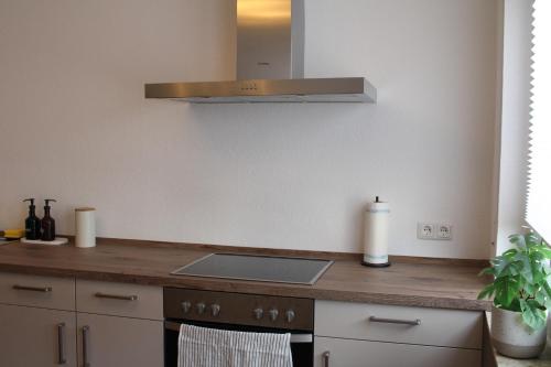 Kuchyň nebo kuchyňský kout v ubytování Ferienwohnung Greuel
