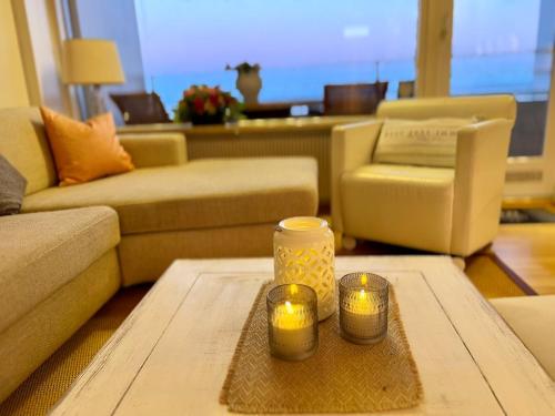 Ruang duduk di Apartment am Meer