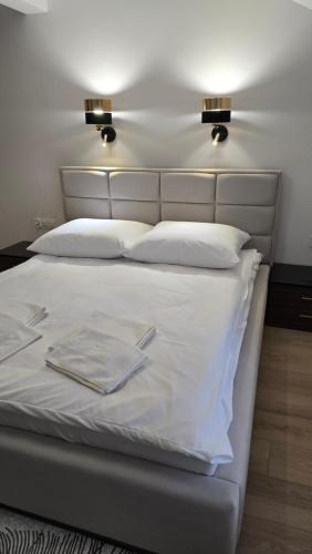 Łóżko lub łóżka w pokoju w obiekcie Motel Za Miedzą