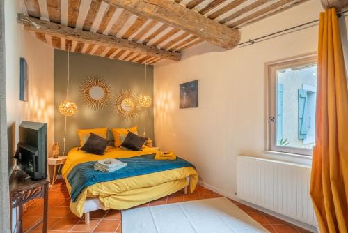 Ένα ή περισσότερα κρεβάτια σε δωμάτιο στο Gite La Confidence