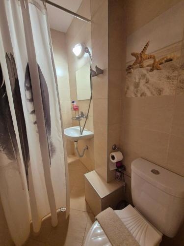 Bilik mandi di Apartment Shesti Uchastak