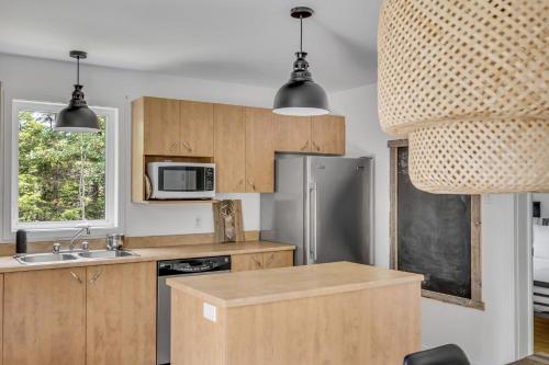 Η κουζίνα ή μικρή κουζίνα στο Initial Yellow Lac-Beauport