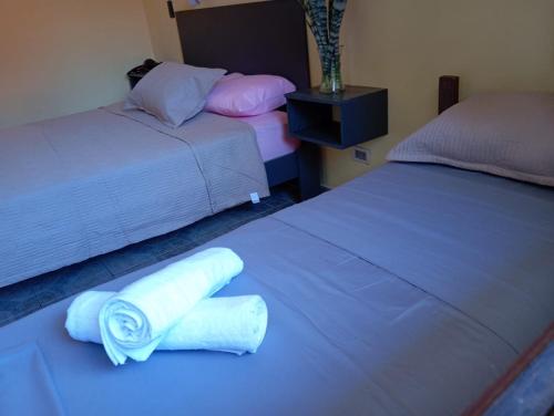 Ein Bett oder Betten in einem Zimmer der Unterkunft Posada La Alemana