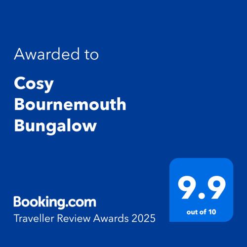a screenshot of a cell phone with the text upgraded to cosyournournruck at Cosy Bournemouth Bungalow in Longham