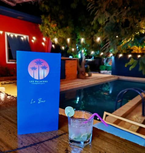 Piscine de l'établissement Hôtel Les Palmiers ou située à proximité