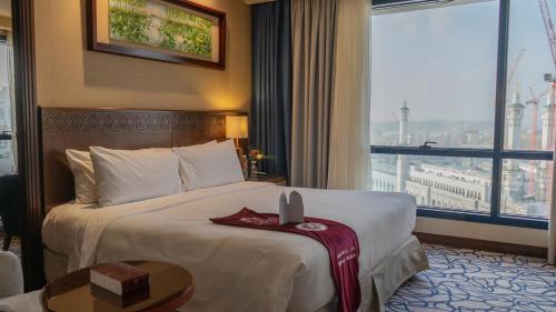Katil atau katil-katil dalam bilik di فندق الصفوة البرج الأول Al Safwah Hotel First Tower 1