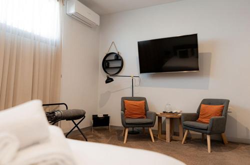 Televisyen dan/atau pusat hiburan di Bay Of Fires Apartments - Town Centre