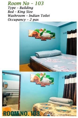 Hotel Green Carpetにあるベッド