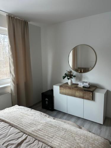 Ένα ή περισσότερα κρεβάτια σε δωμάτιο στο Urban Stay Leipzig