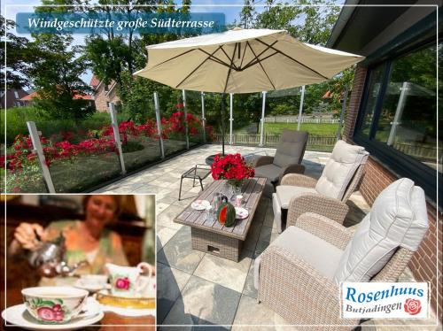 Istumisnurk majutusasutuses Nordseeurlaub im hochwertigen Feriendomizil Rosenhuus mit Sauna und Kamin im idyllischen Butjadingen