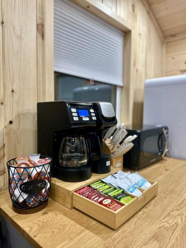 a coffee maker on top of a counter at The Mont Haus - Minutes to Mt Snow & Stratton! in Wardsboro