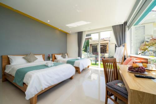 Postel nebo postele na pokoji v ubytování Dao tien Homestay