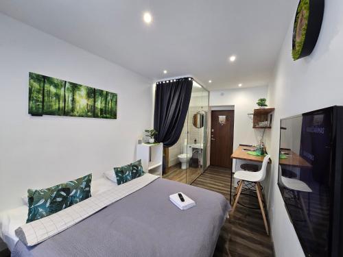 TV a/nebo společenská místnost v ubytování S11 Lime studio apartment
