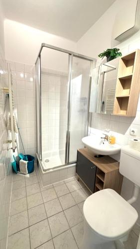 Koupelna v ubytování Apartment 7 im Herzen von Linz