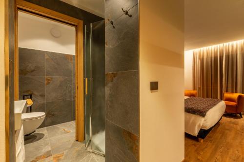 Koupelna v ubytování Hotel Vallée Blanche Courmayeur