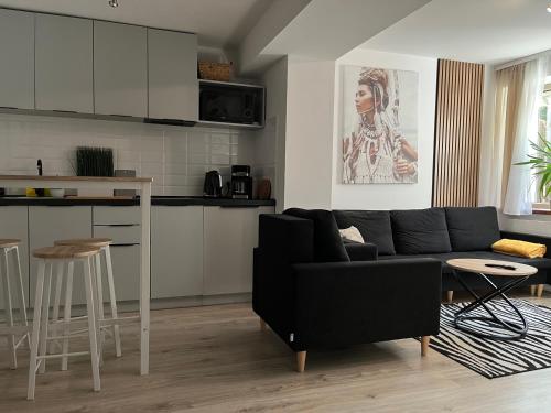 Dapur atau dapur kecil di Apartament Soplicy 17