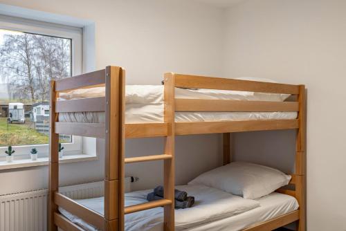 Postel nebo postele na pokoji v ubytování Haus Fuldablick