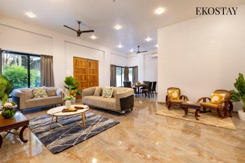 Posezení v ubytování EKOSTAY - Saturn Villa