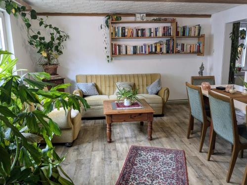 Posezení v ubytování Wohnung am Waldrand