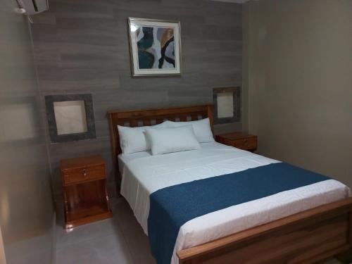 Katil atau katil-katil dalam bilik di DEPARTAMENTOS DEL HOTEL HAMILTON