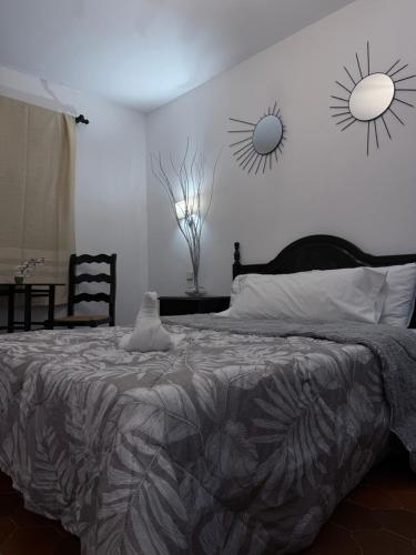 Cama o camas de una habitación en el valle hostal restaurante