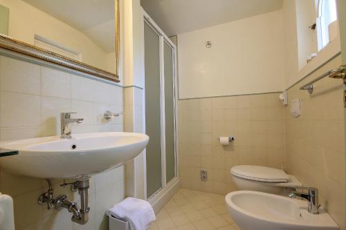 Koupelna v ubytování B&B Ortensia