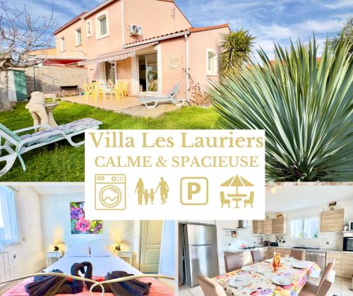 Villa Les Lauriers -3 Chambres, Climatisation, Terrasse, Jardin, BBQ & Plancha- SUDSEJOURCONCIERGERIE