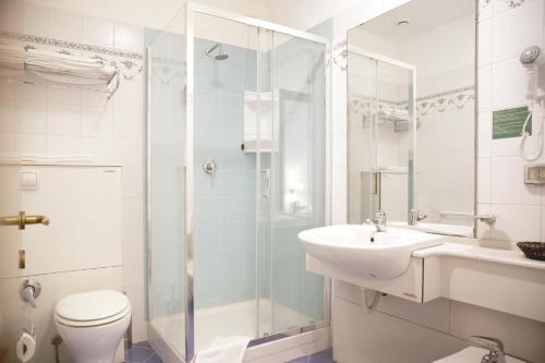 Koupelna v ubytování Hotel Silva