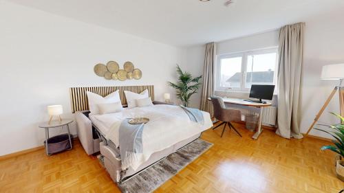Katil atau katil-katil dalam bilik di Ferienwohnung Magnolie - Gaggenau