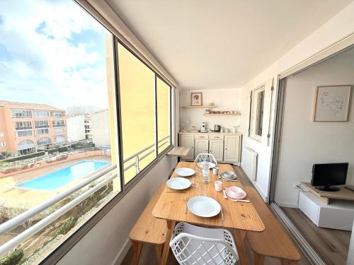 Appart Confort 4-6 Pers Agde,Animaux ok, Plage Richelieu à 150m, Piscine, Parking, Aqualand -