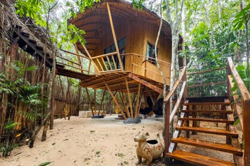 a tree house in the middle of a forest at Kokoro Mio Hotel & Wellnes in Xul-Ha