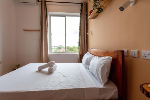 Ένα ή περισσότερα κρεβάτια σε δωμάτιο στο Lulubay Serviced Appartments