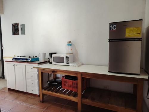 Una cocina o cocineta en Hospedaje Papalotes