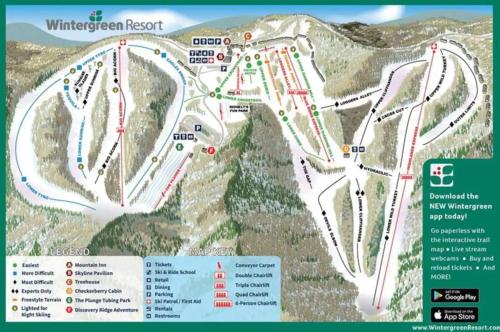 a map of the winthrop resort at Wintergreen Ridge Retreat - Family Home in Wintergreen