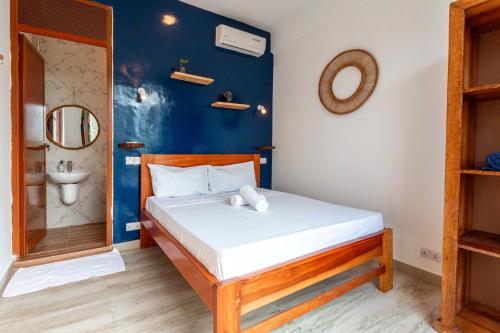 Ένα ή περισσότερα κρεβάτια σε δωμάτιο στο Lulubay Serviced Appartments