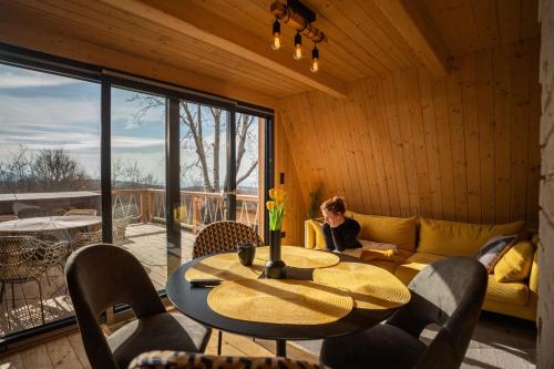 Χώρος καθιστικού στο Panorámás Házikó