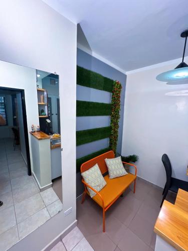 Dapur atau dapur kecil di Suite Jardín un hospedaje práctico y genial