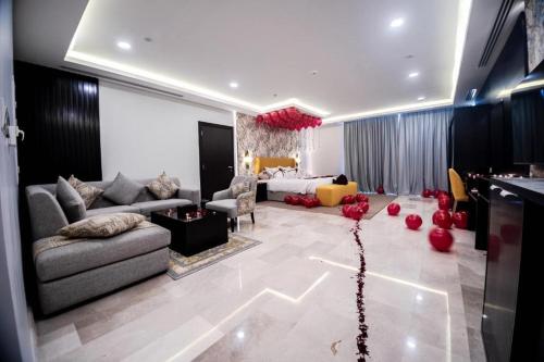 Posezení v ubytování DAM hodoo دام الهــــــــدوء