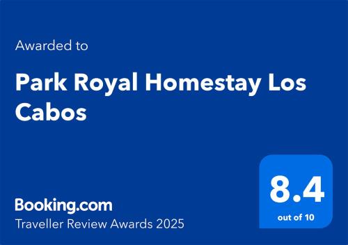 Park Royal Homestay Los Cabosに飾ってある許可証、賞状、看板またはその他の書類