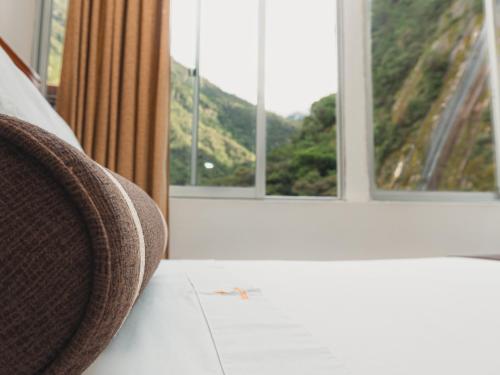 Nespecifikovaný výhled na hory nebo výhled na hory při pohledu z hotelu