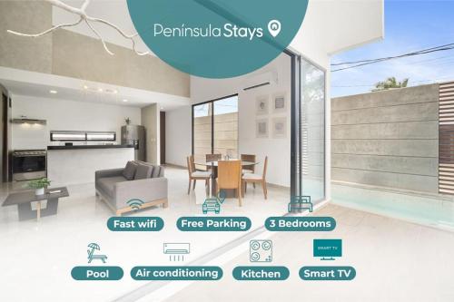 Φωτογραφία από το άλμπουμ του Sunny Mérida Getaway: Spacious 3BR with Pool σε Mérida
