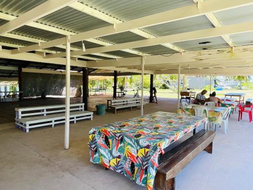 Restaurace v ubytování Pension Fare Hiro Moorea