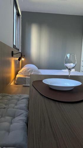 Ένα ή περισσότερα κρεβάτια σε δωμάτιο στο Apartamento Completo com Piscina, Academia e Salão de festas em São Carlos