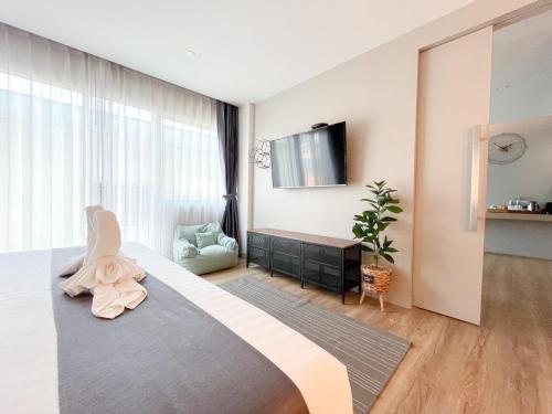 Una cama o camas en una habitación de Slive Hotel