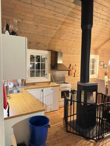 Dapur atau dapur kecil di Paradise i Troms